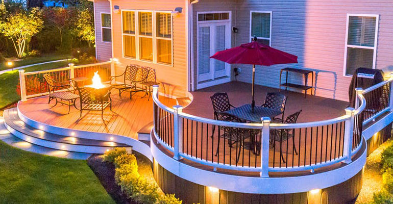 modern deck boards railing