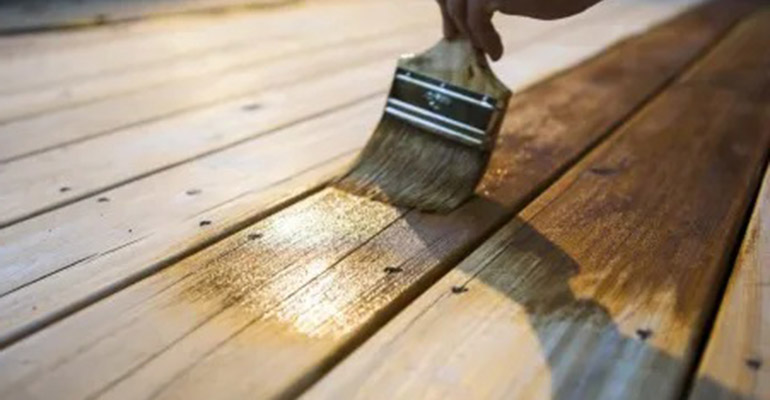 Painted wooden decks