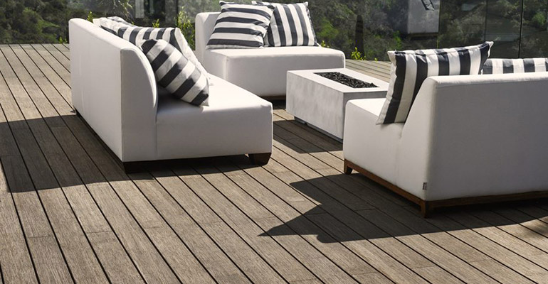 Brown composite deck