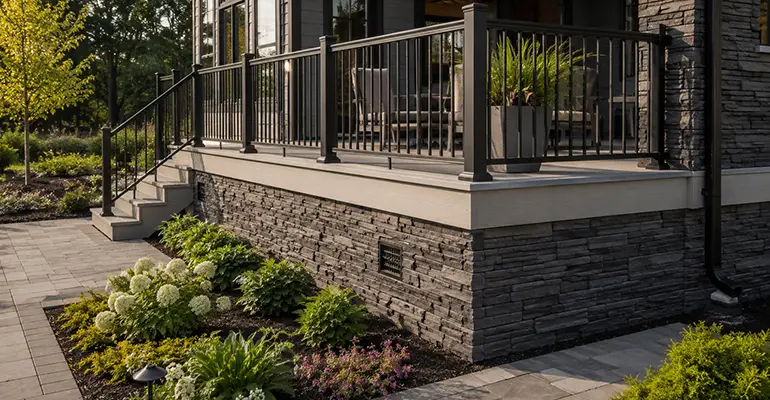 Stone, Brick, or Concrete Skirting