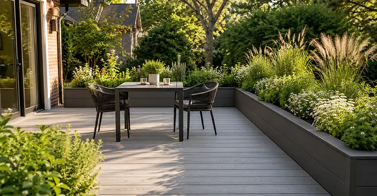 Deck with Integrated Planter Boxes